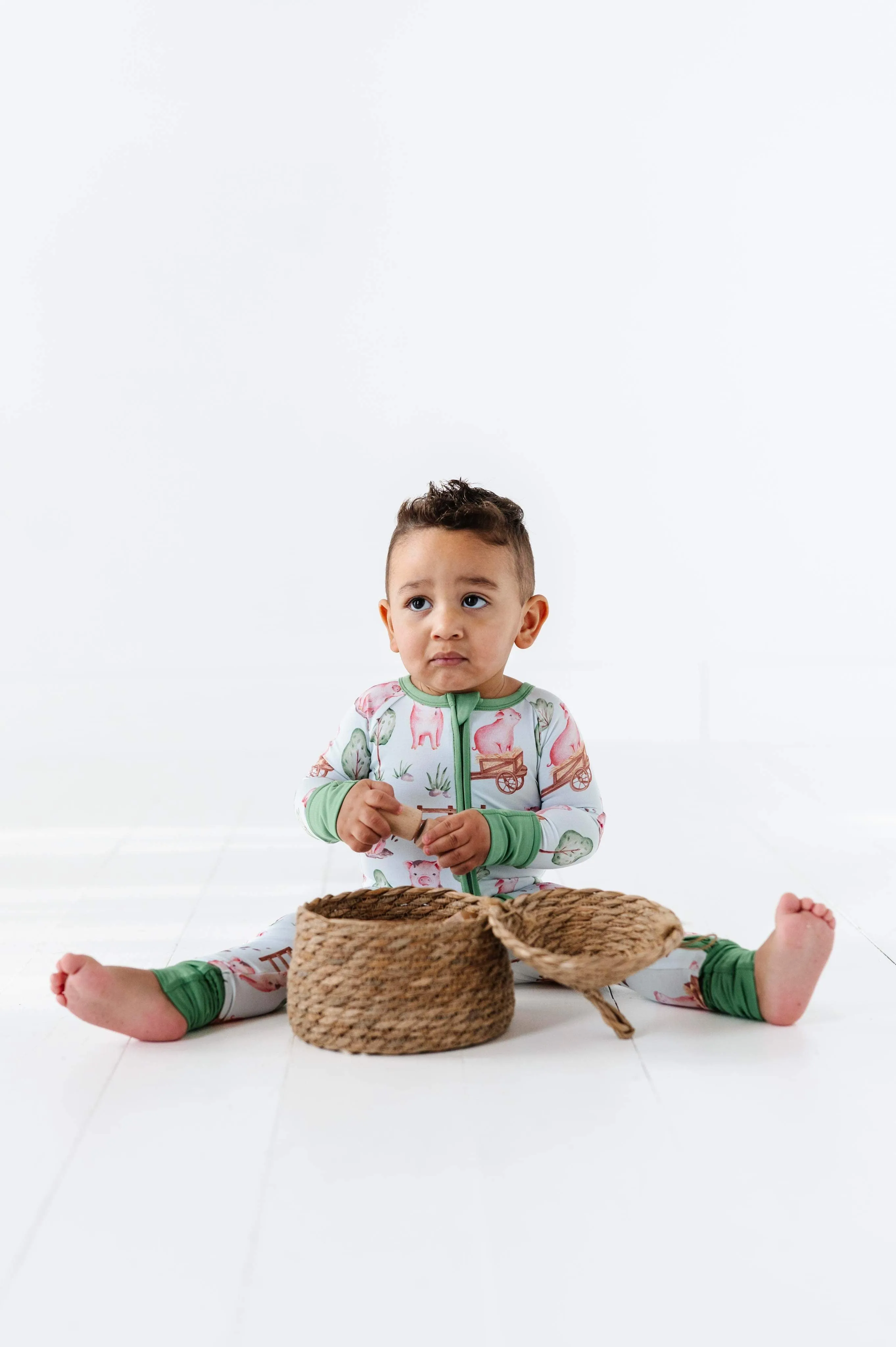 The Sleepy Sloth Piggies Oh So Hamsome Zip Jammies Convertible Romper