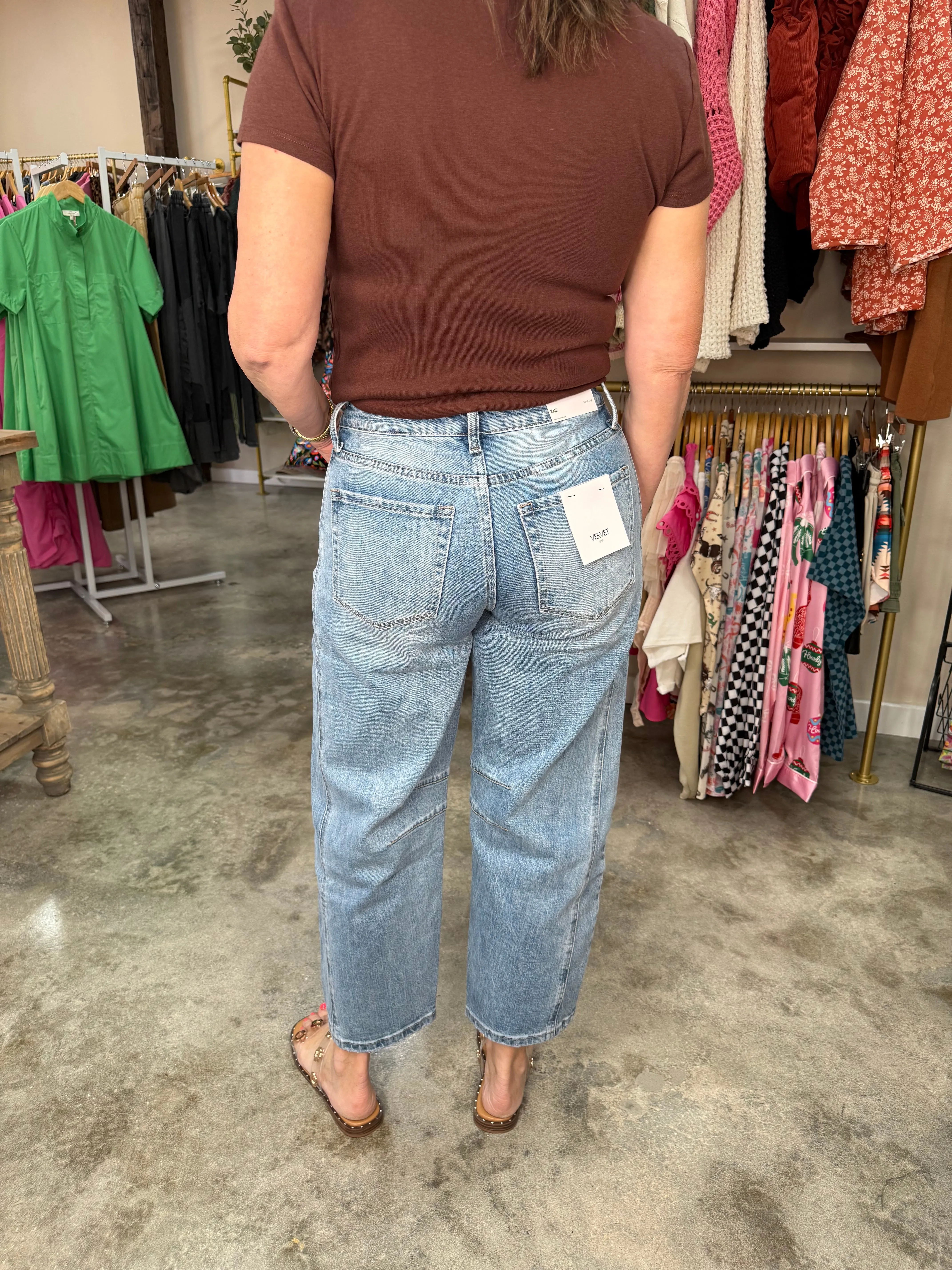 Tingle High Rise Barrel Jeans