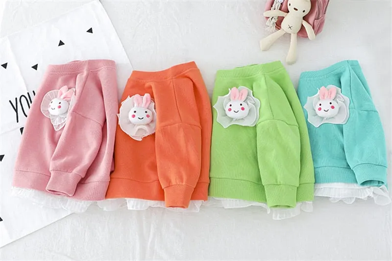 Toddler Rabbit Lace Hoodie Pants