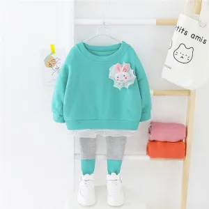 Toddler Rabbit Lace Hoodie Pants