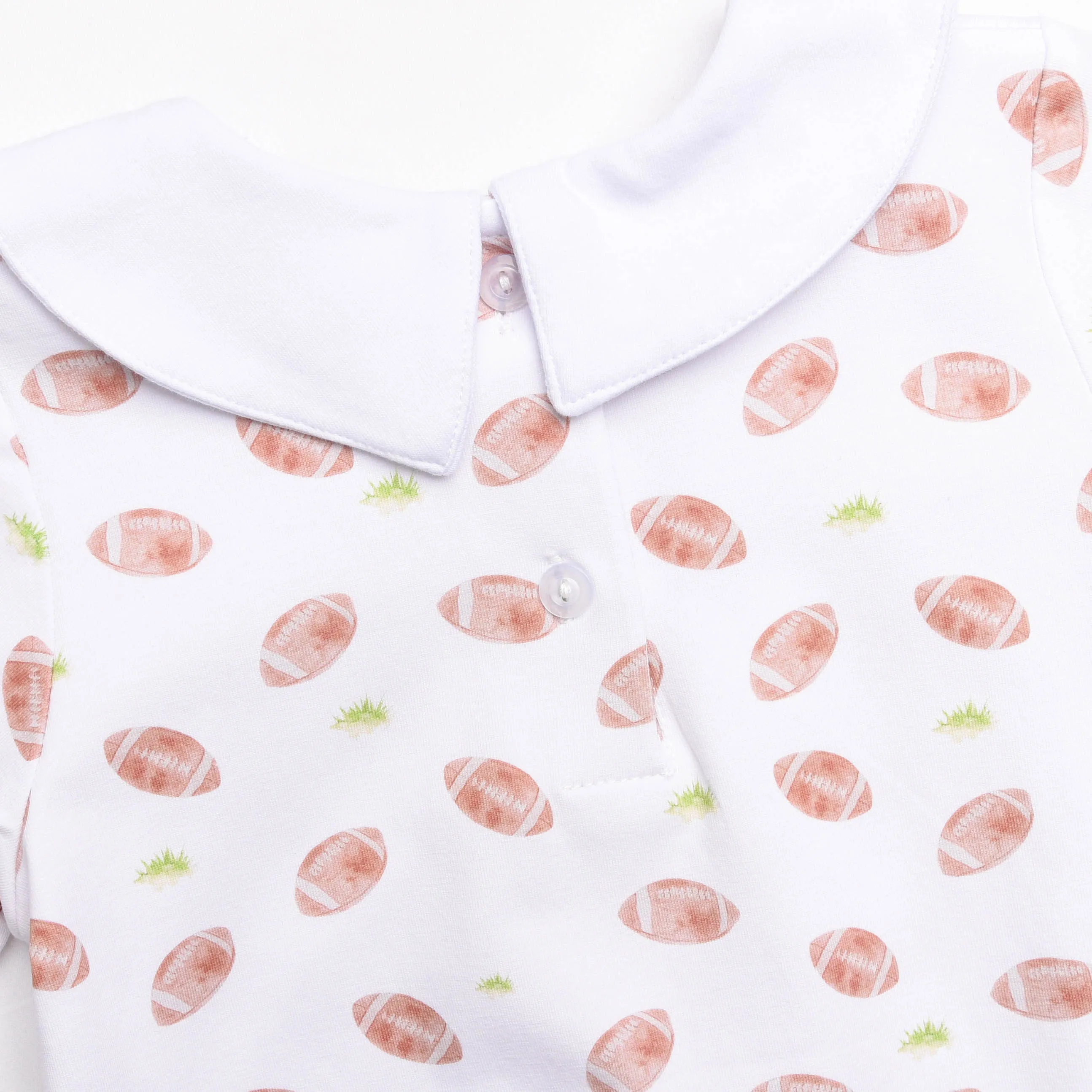 Touchdown Time Romper, White