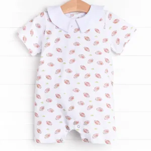 Touchdown Time Romper, White