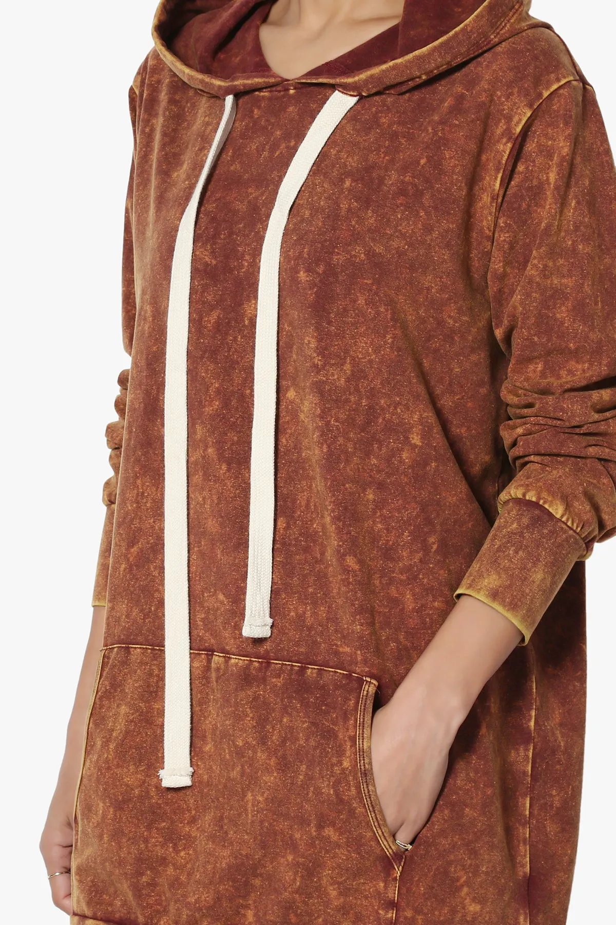 Trophy Acid Wash Hoodie Tunic