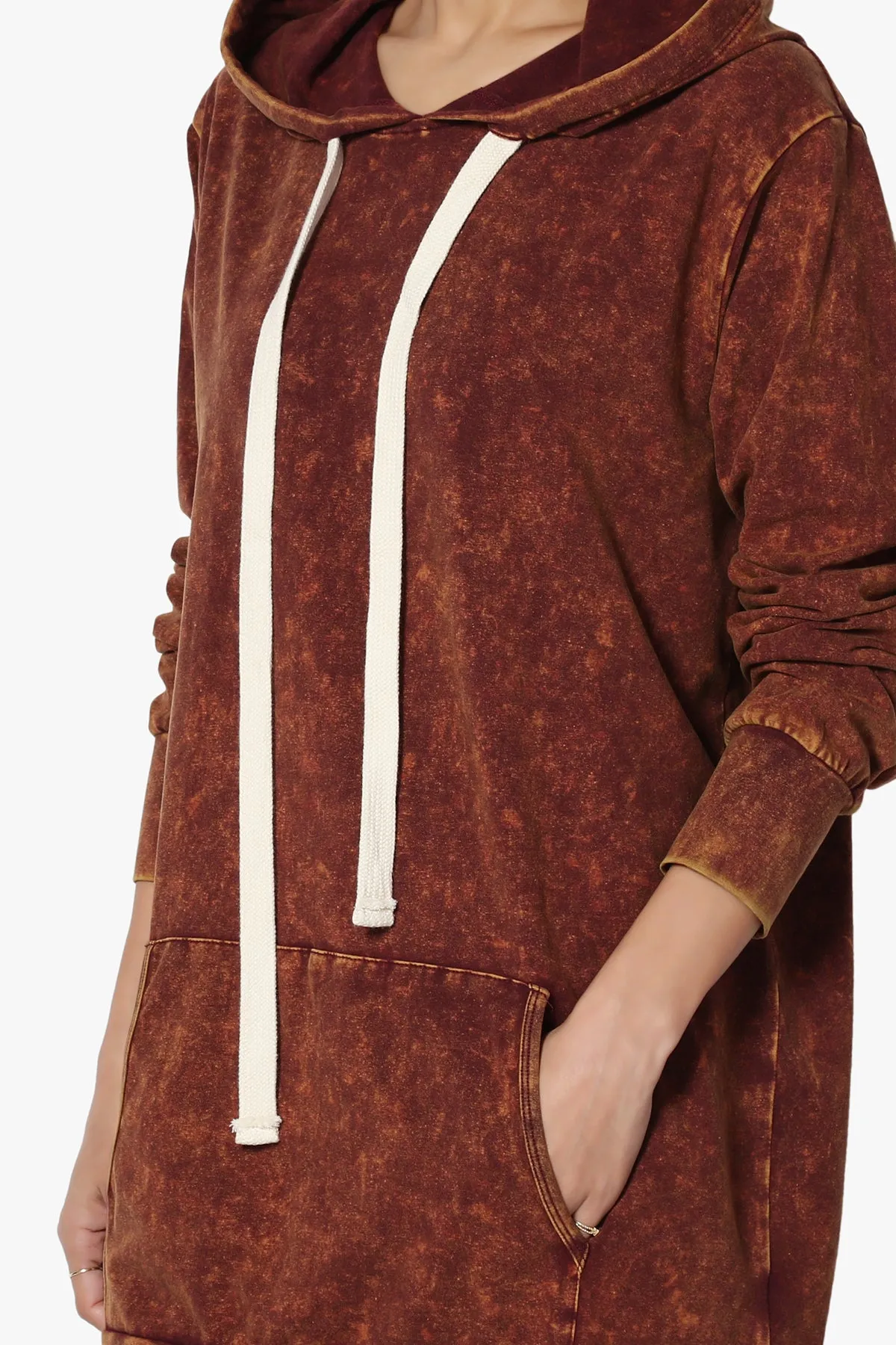 Trophy Acid Wash Hoodie Tunic