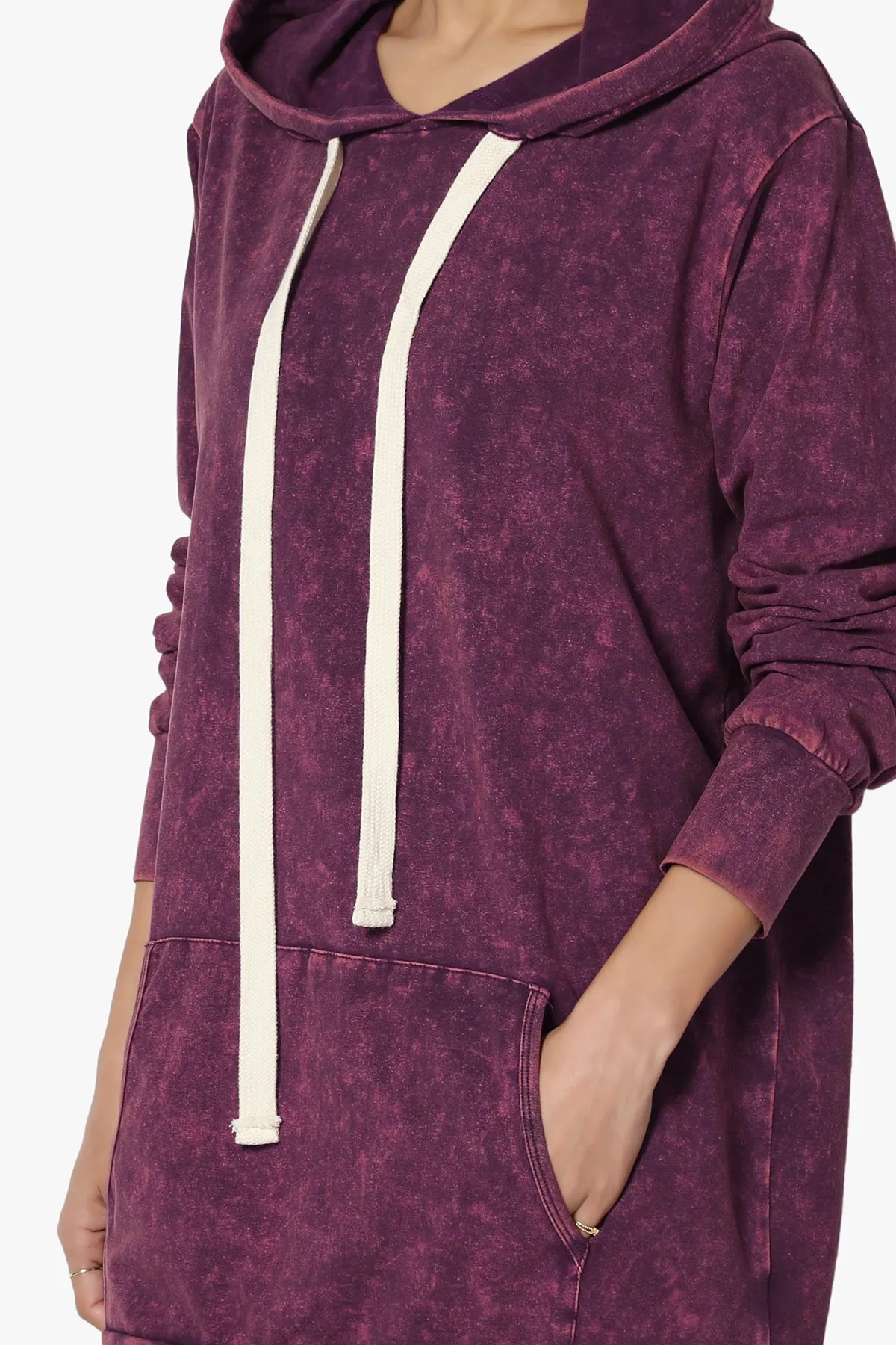 Trophy Acid Wash Hoodie Tunic