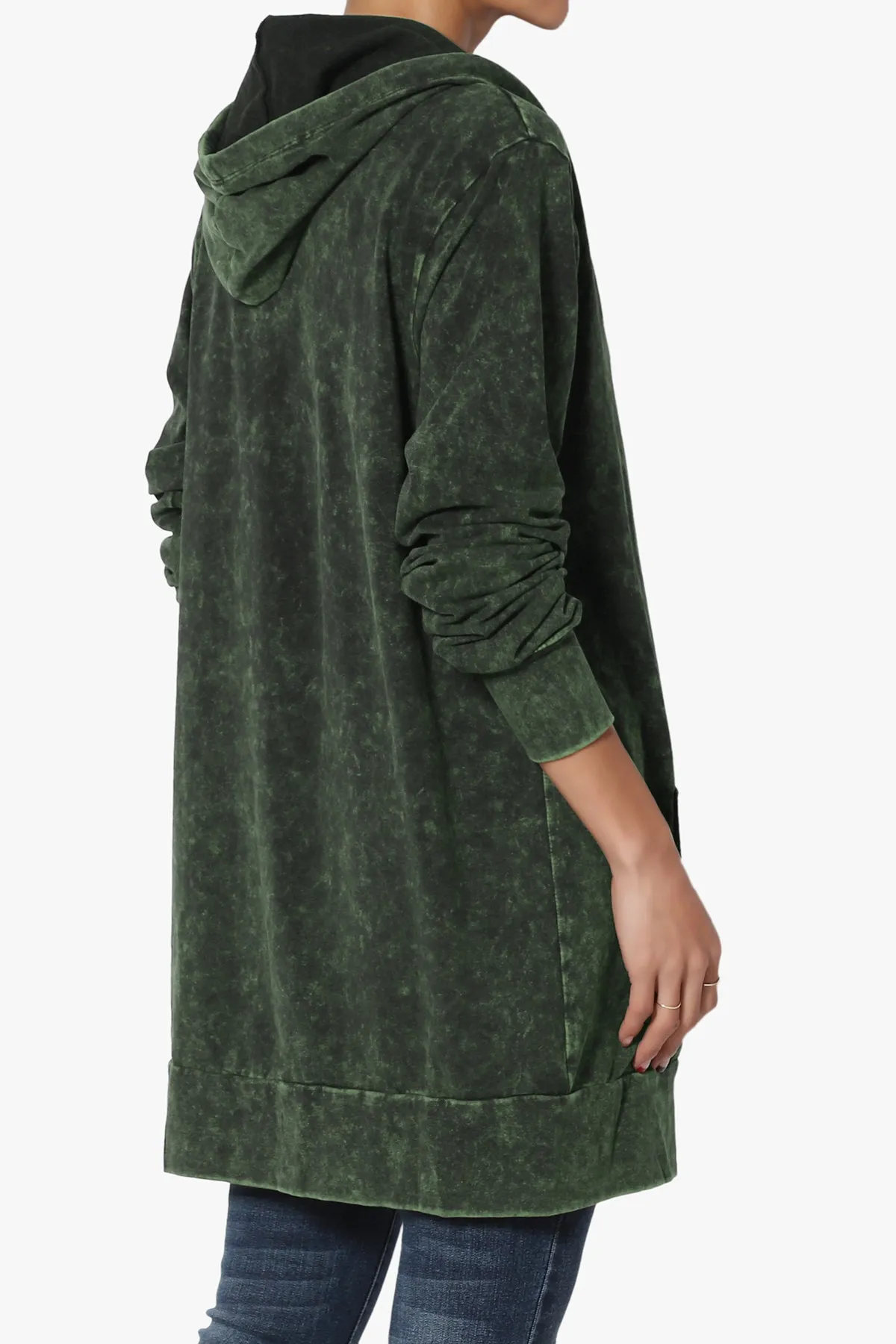 Trophy Acid Wash Hoodie Tunic