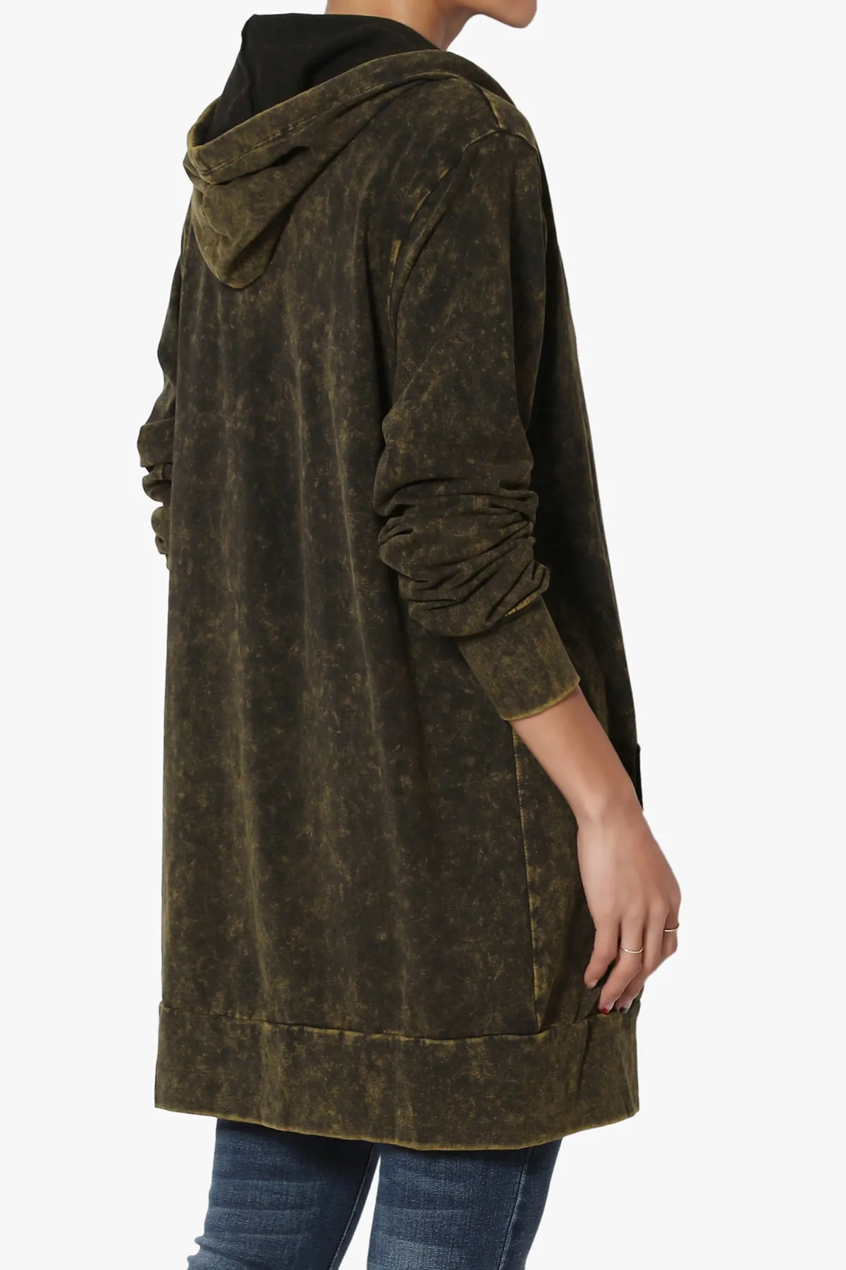Trophy Acid Wash Hoodie Tunic