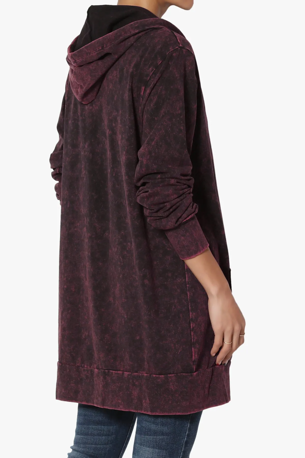 Trophy Acid Wash Hoodie Tunic