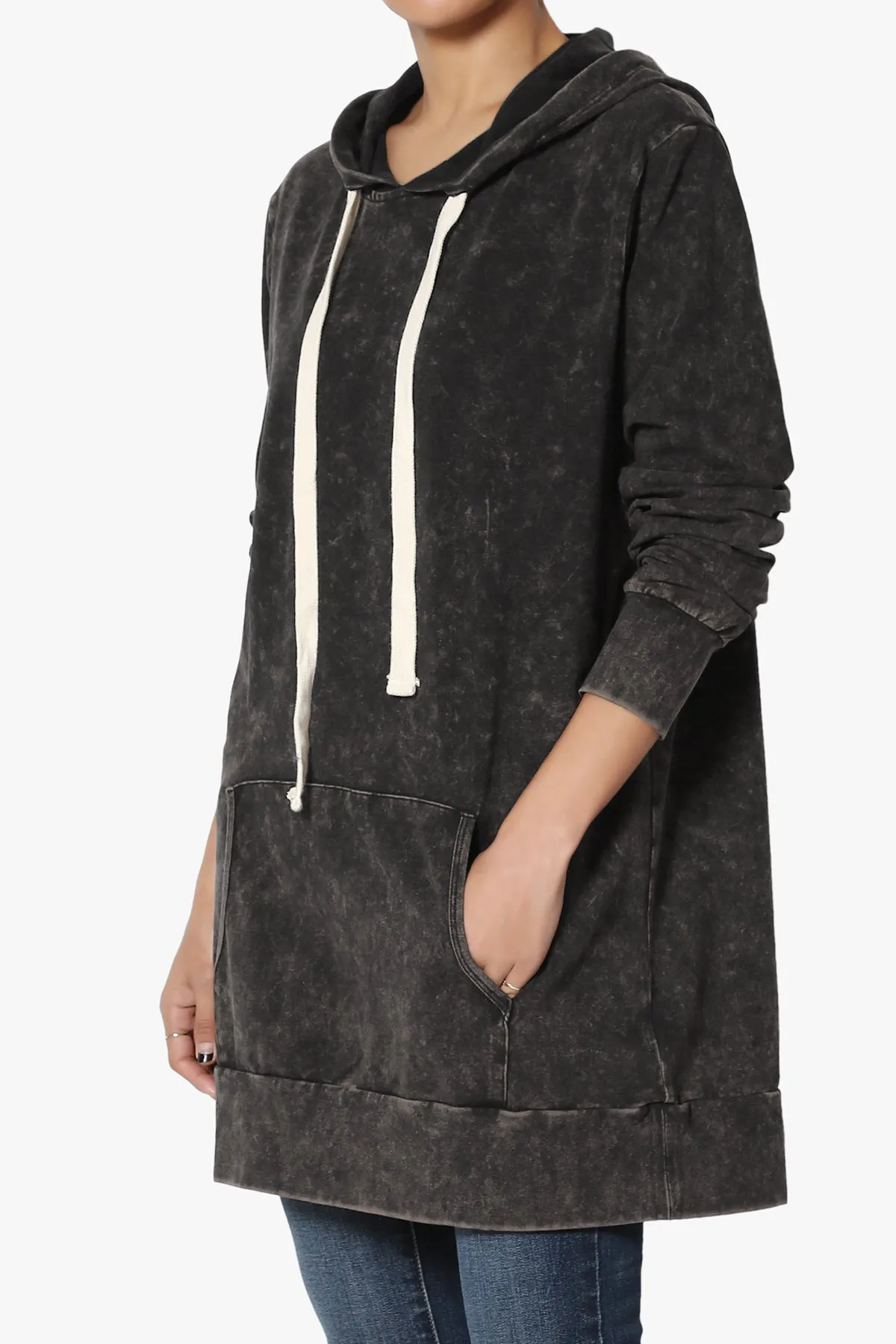 Trophy Acid Wash Hoodie Tunic