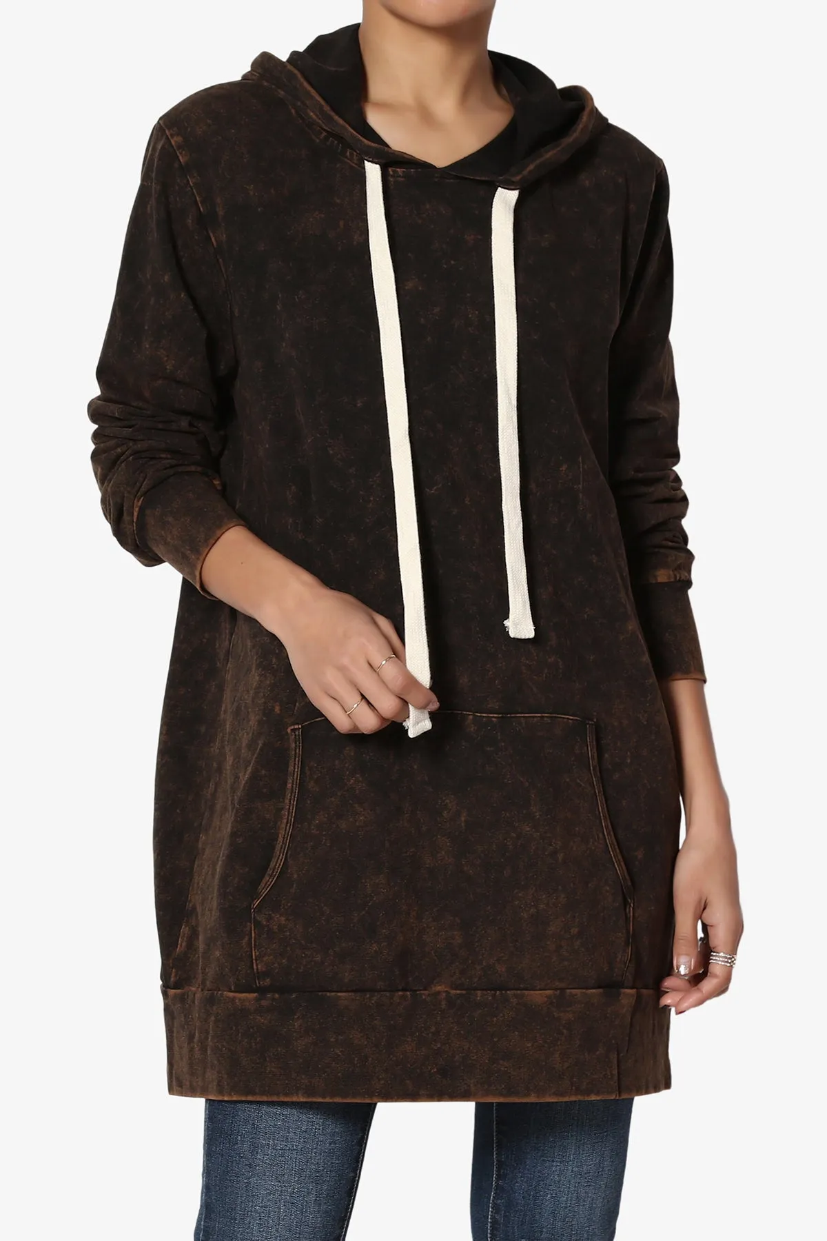 Trophy Acid Wash Hoodie Tunic