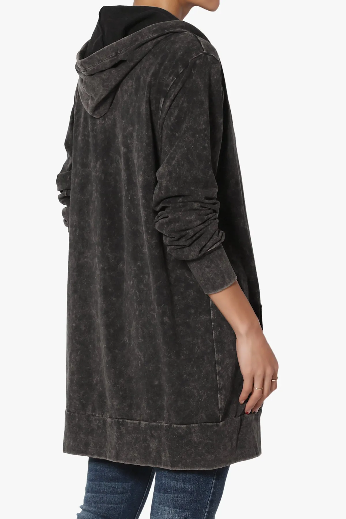 Trophy Acid Wash Hoodie Tunic
