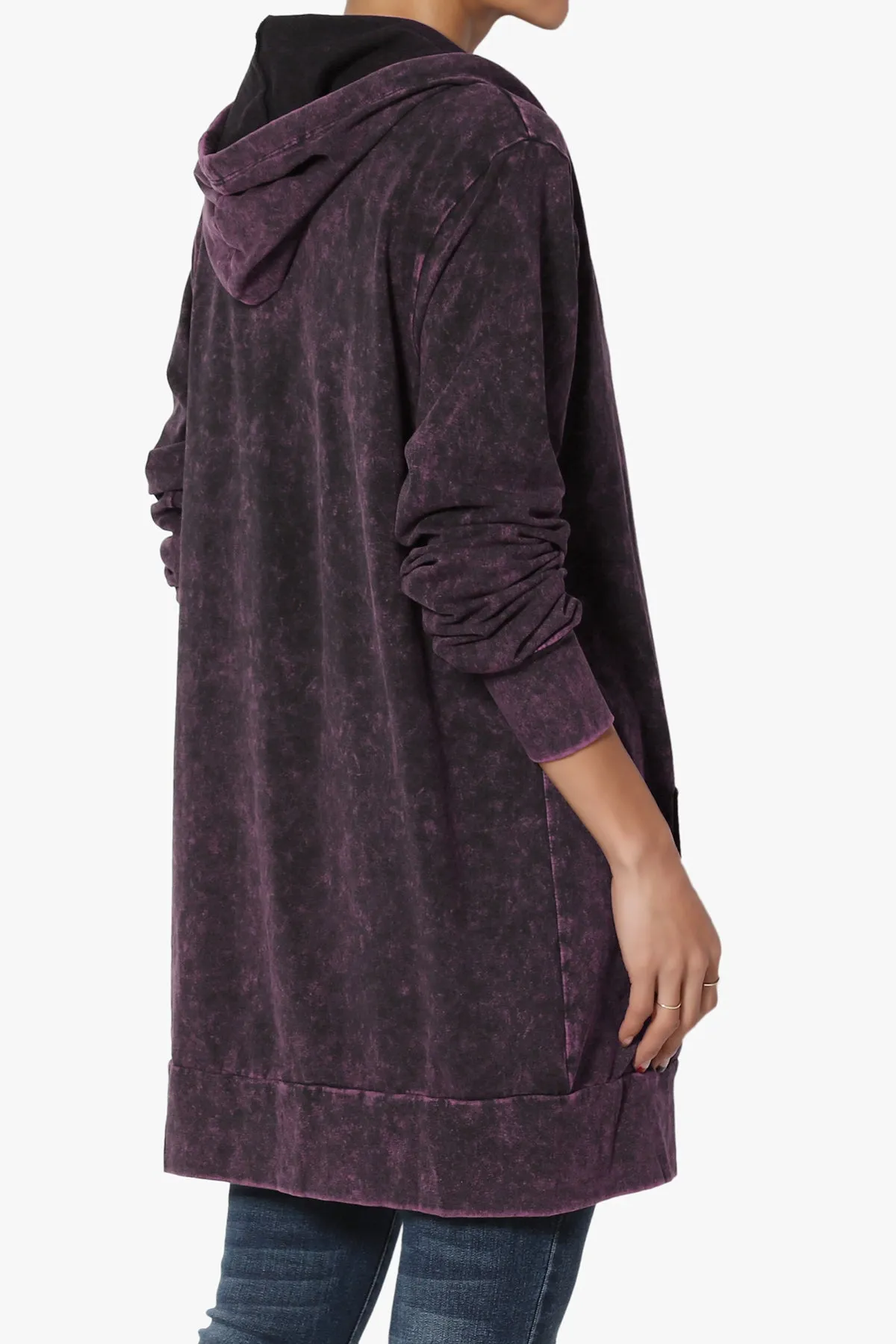 Trophy Acid Wash Hoodie Tunic