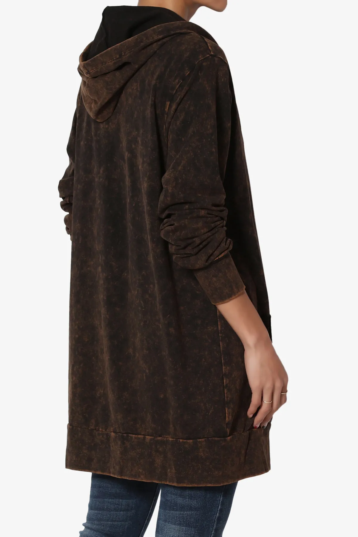 Trophy Acid Wash Hoodie Tunic