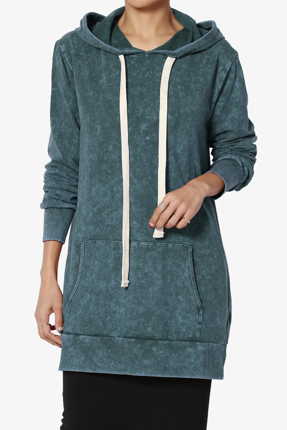 Trophy Acid Wash Hoodie Tunic