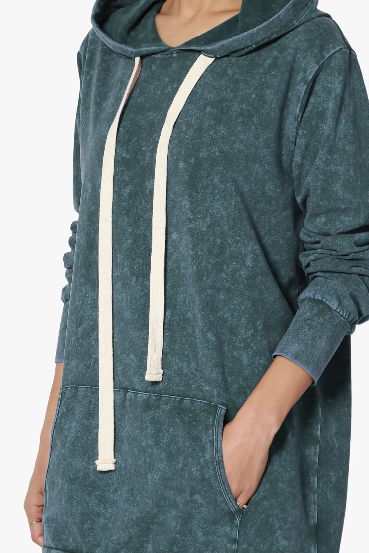 Trophy Acid Wash Hoodie Tunic