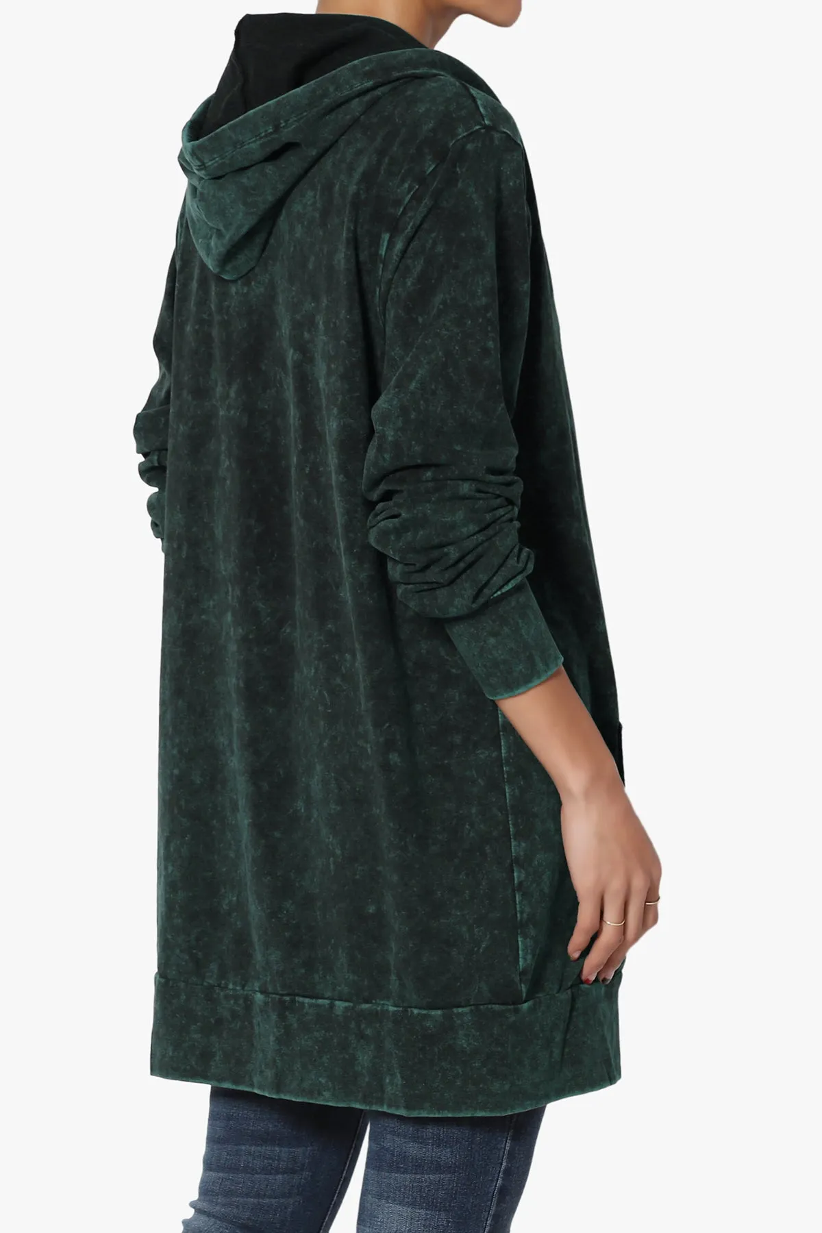 Trophy Acid Wash Hoodie Tunic