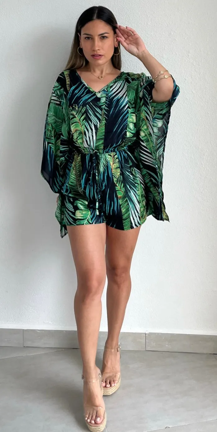 Tropical Paradise Print Romper