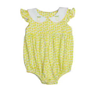 True Embroidered Lemon Print Bubble