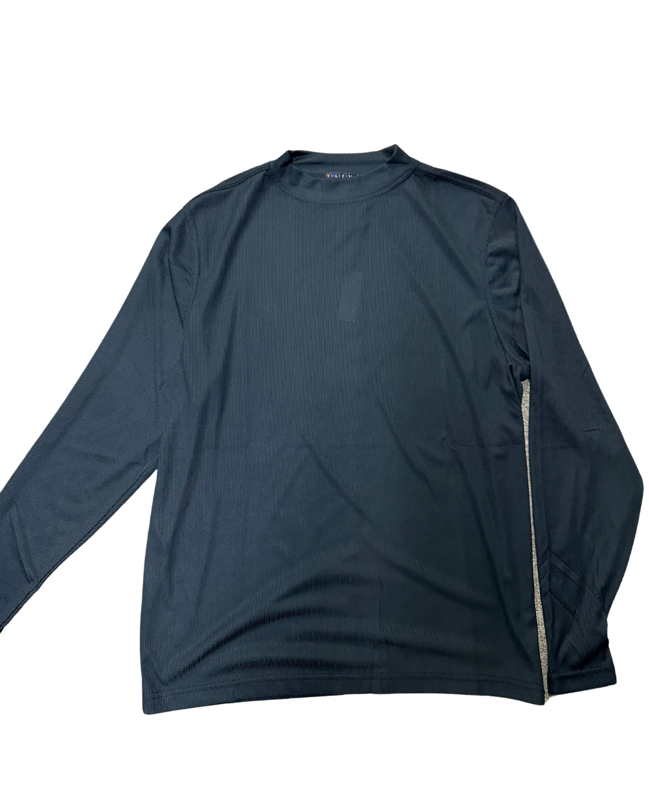 Tulliano Long Sleeve Ribbed Mock Neck - Black
