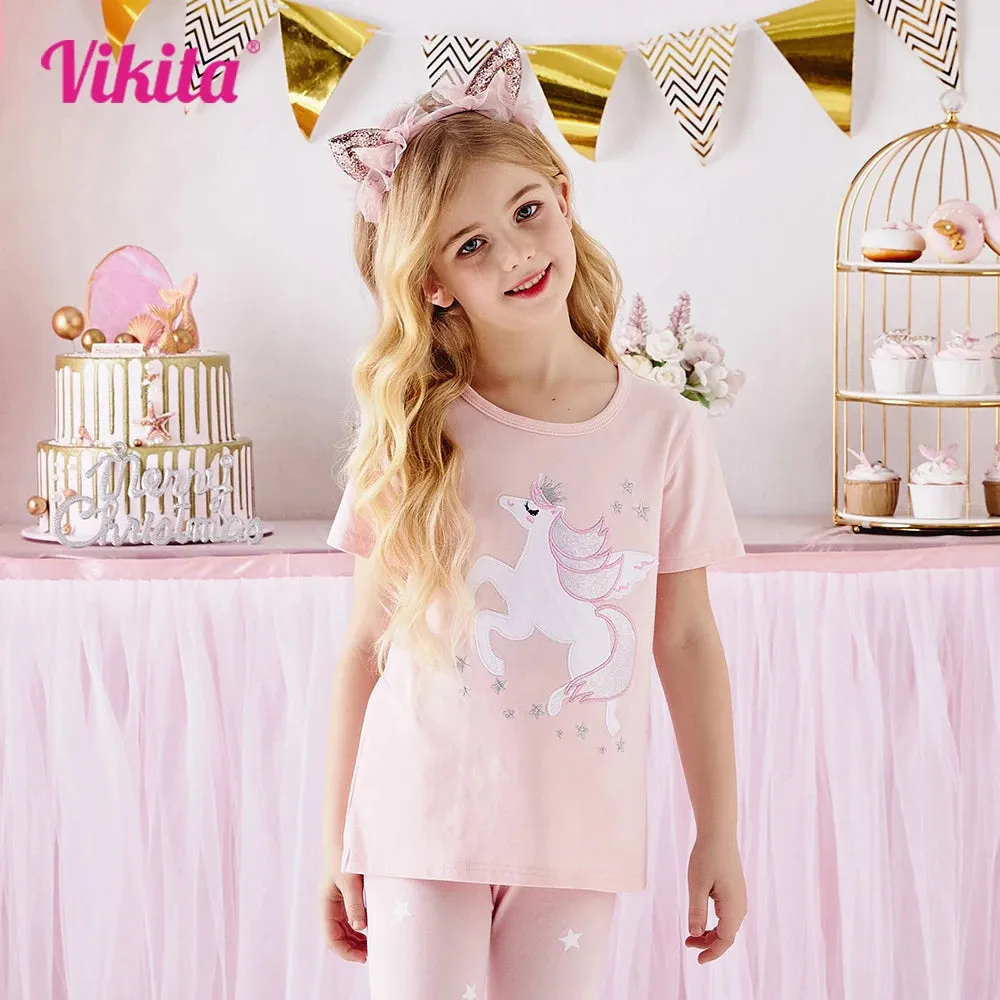 Unicorn Cartoon Girls Long Sleeve Tee