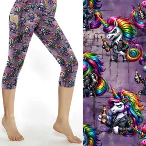 Unicorn Uprising Rainbow Unicorn Capri Leggings