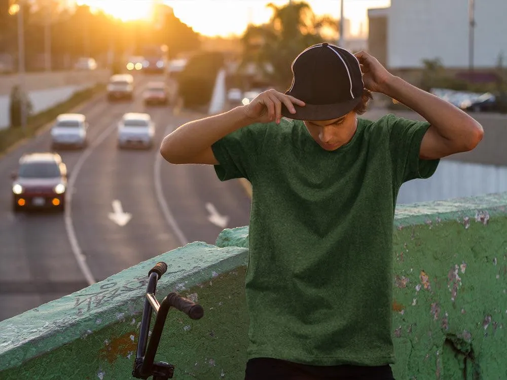 Unisex Olive Green Acid Wash Oversized T-Shirt