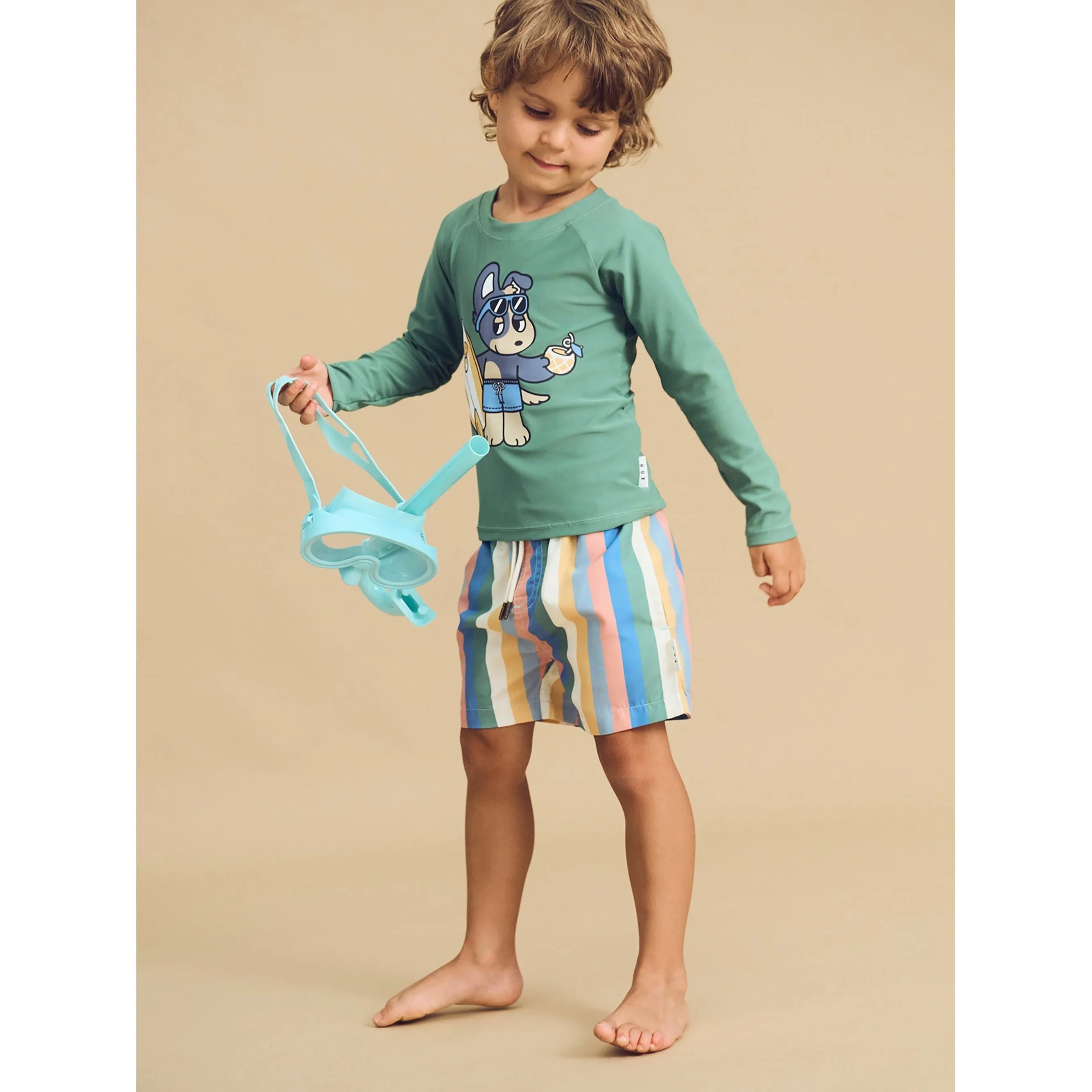 Vintage Stripe Swim Short