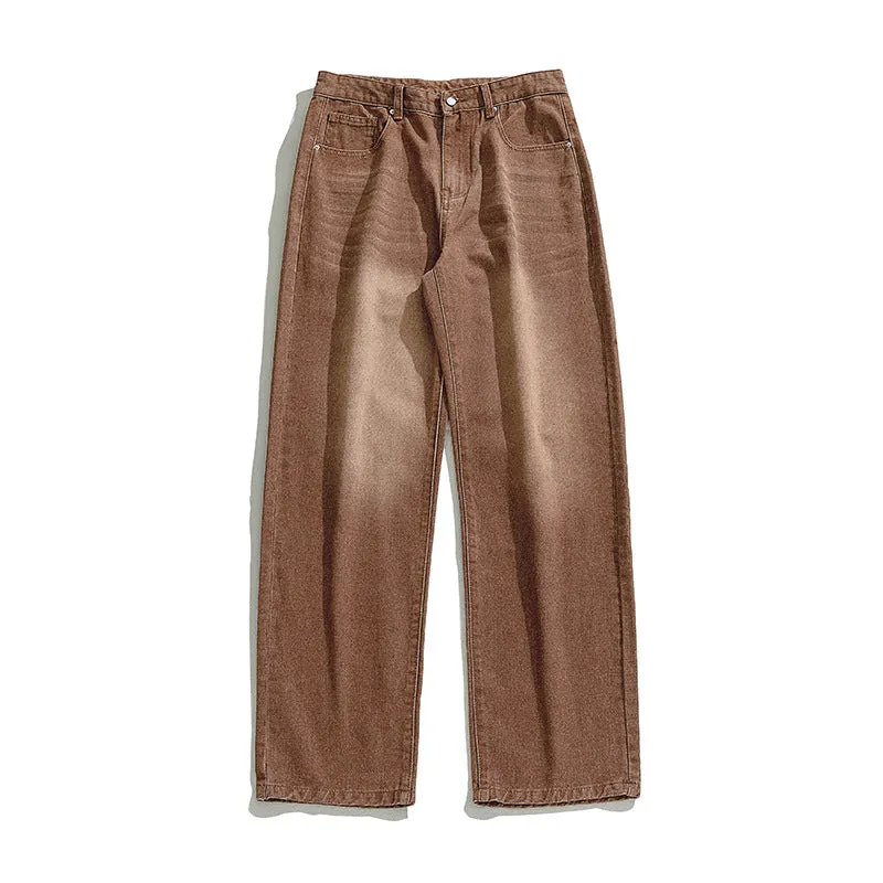 Vintage Wash Loose Distressed Jeans