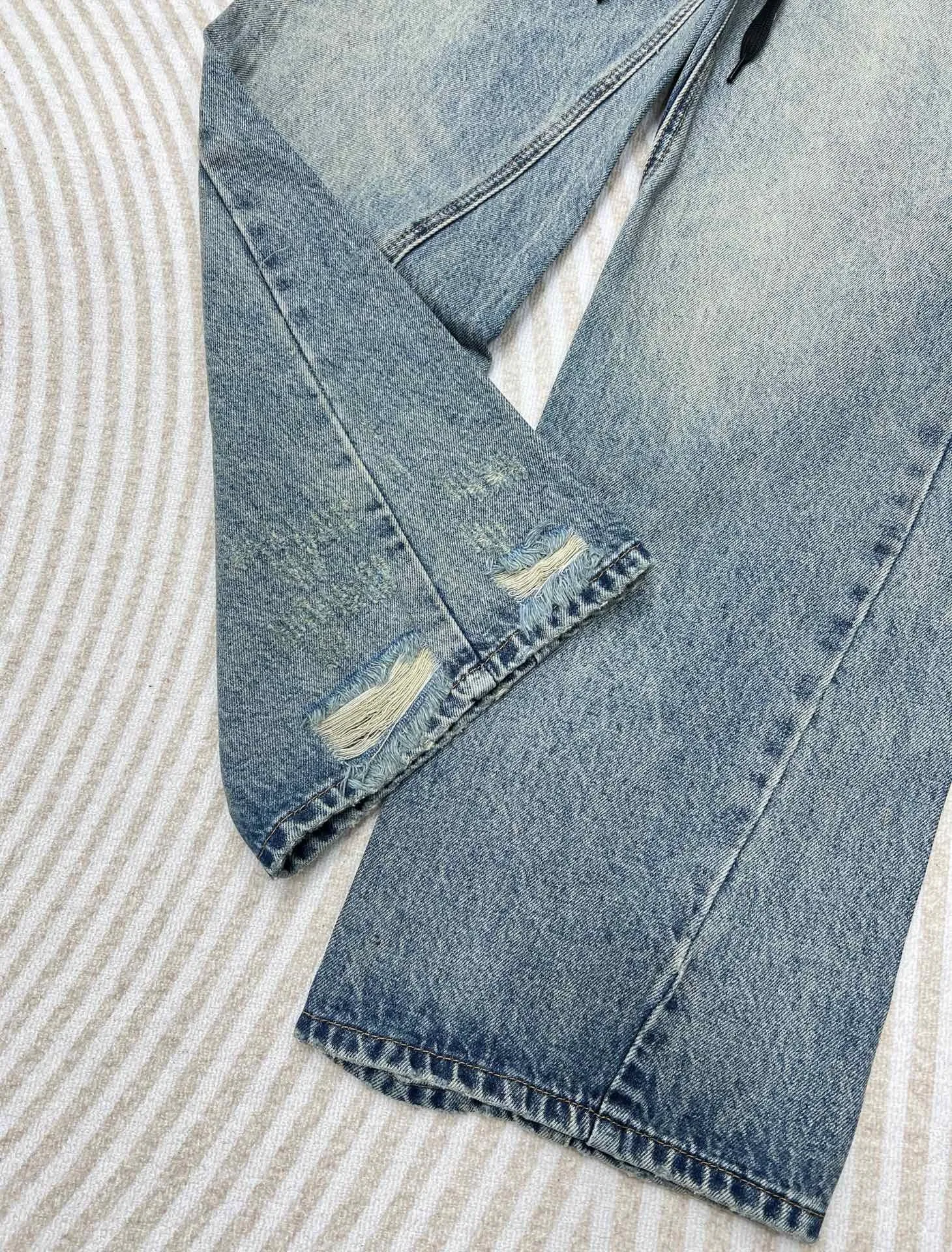 Vintage Wash Wide-Leg Jeans