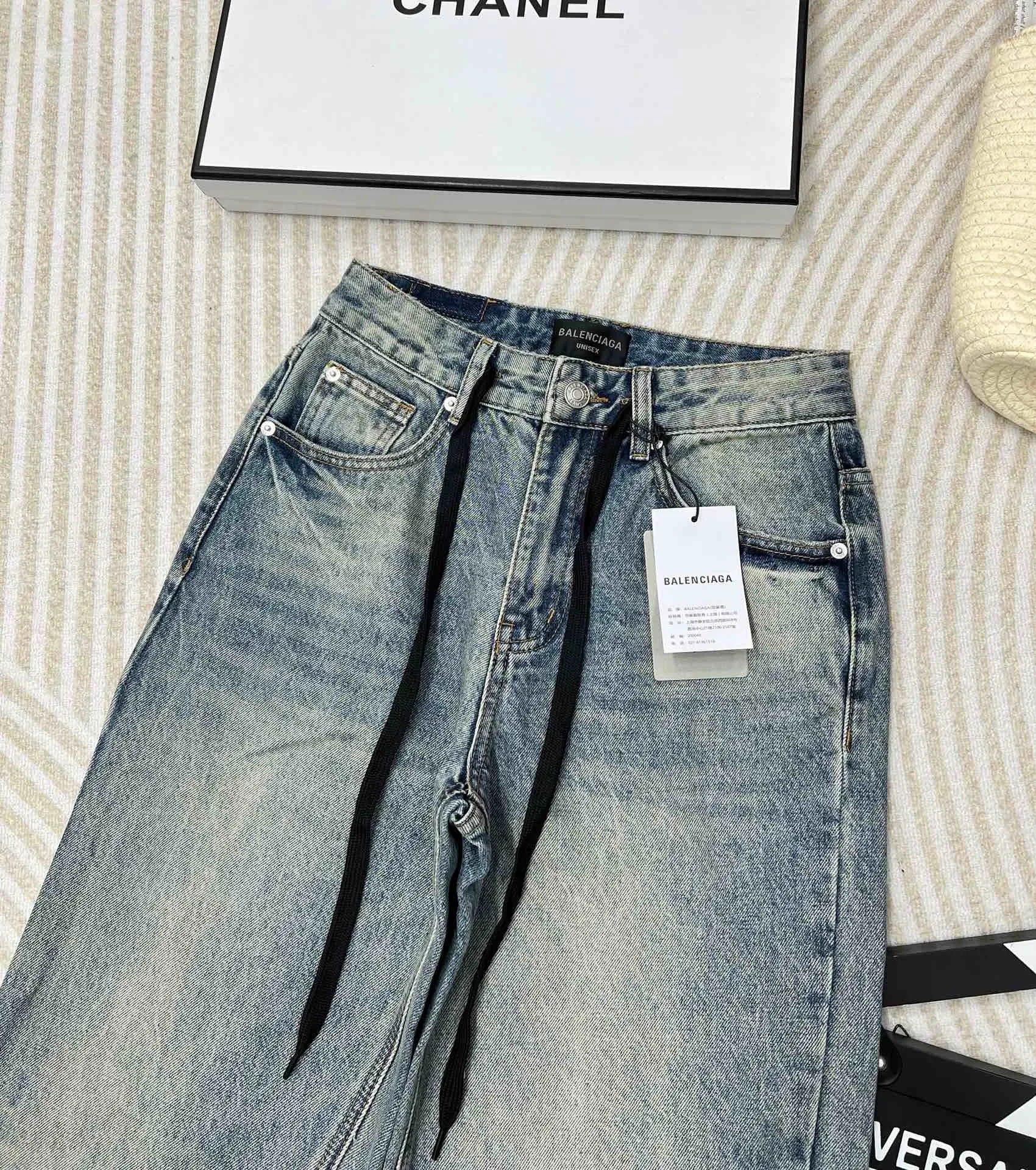 Vintage Wash Wide-Leg Jeans