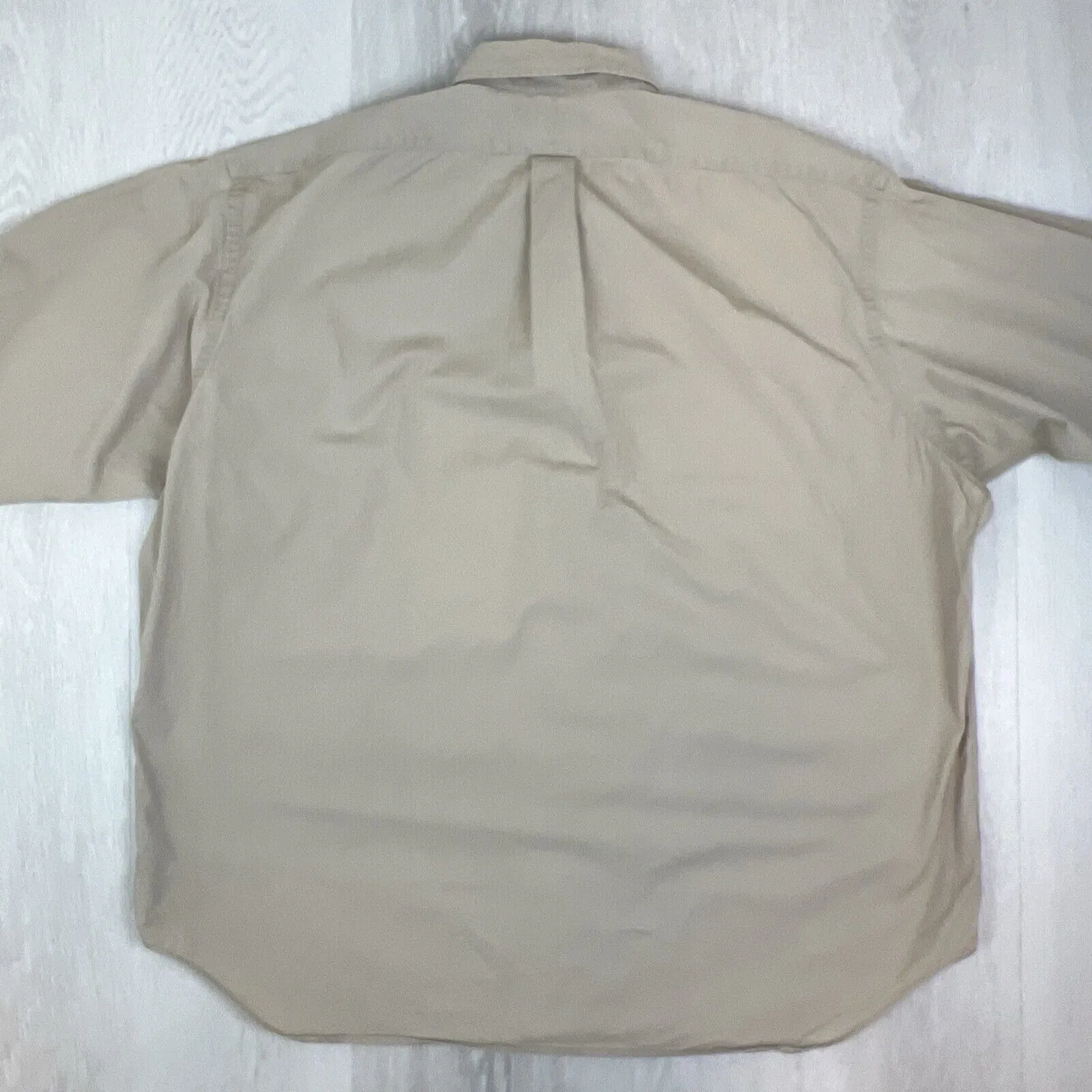 VTG Ralph Lauren Mens Beige 'Blake' Long Sleeve Button Up Shirt Size 2XL
