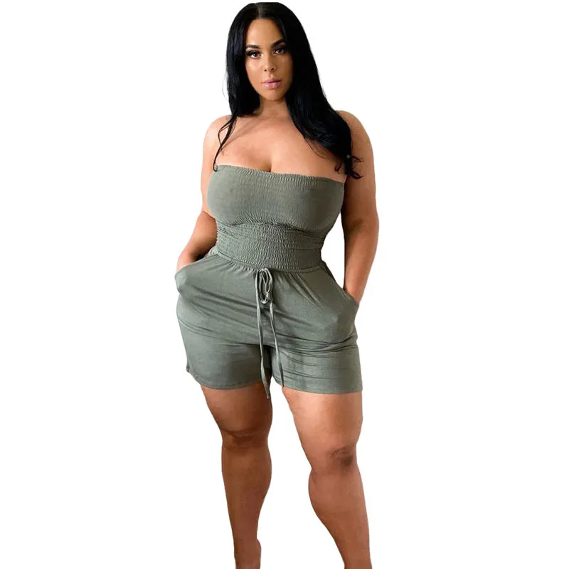 Weekend Vibe Strapless Lounge Romper