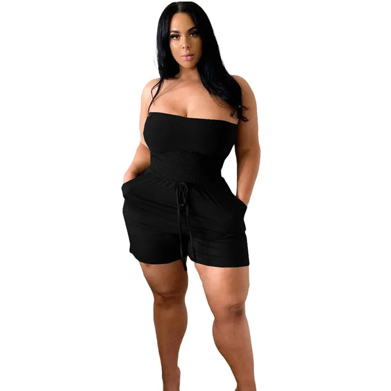 Weekend Vibe Strapless Lounge Romper