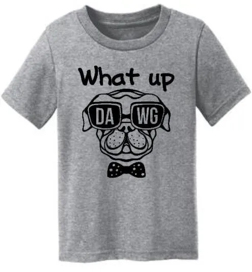 What Up Dawg Dog Funny Kids Tee