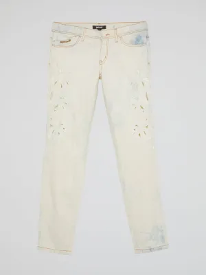 White Acid Wash Jeans