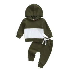 White Pocket Hoodie Set