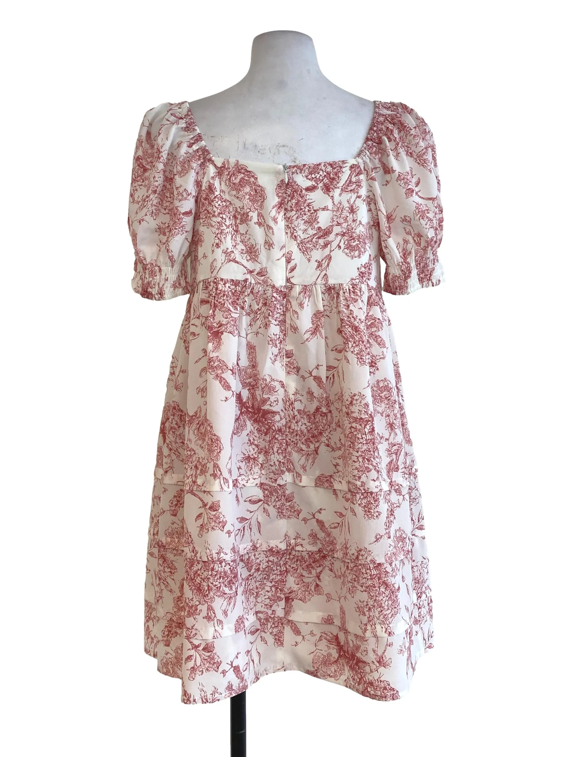 White Red Floral Rompers