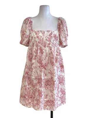 White Red Floral Rompers