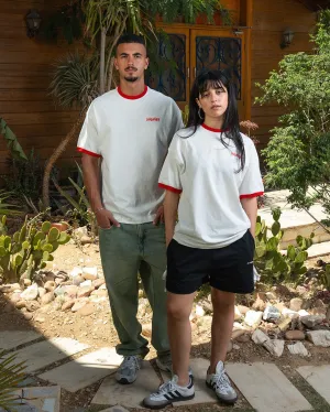 White Retro Oversized Tee
