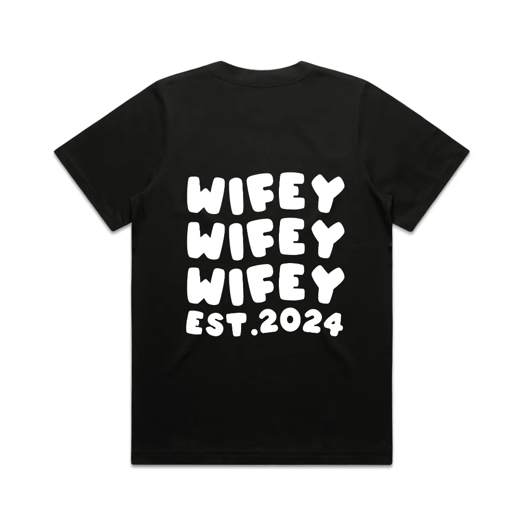 Wifey Tee | White on Black