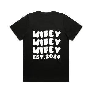 Wifey Tee | White on Black