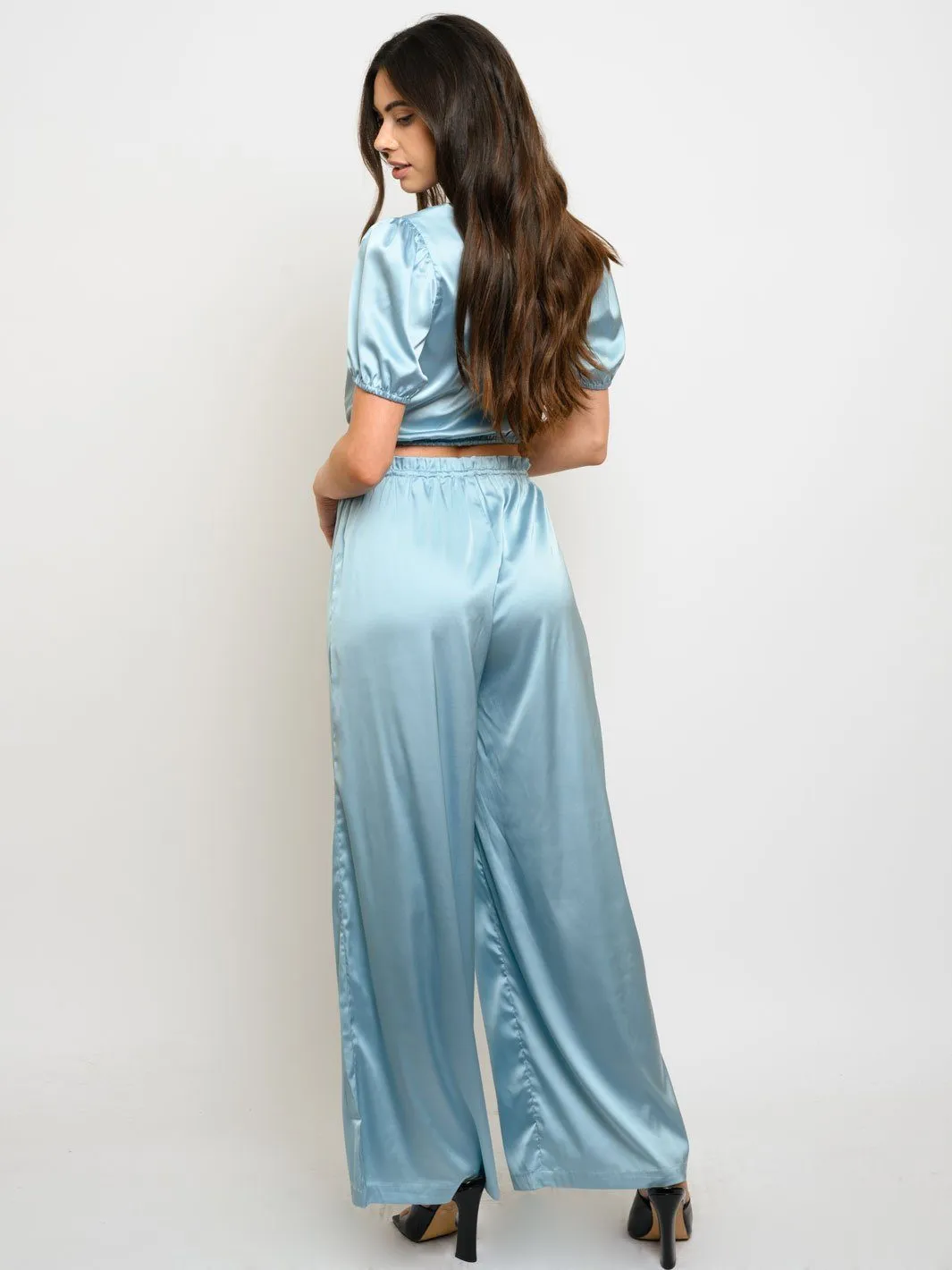 WOMEN'S 2PC CROP TOP & PANTS SET