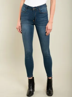 WOMEN'S DARK WASH DENIM JEANS