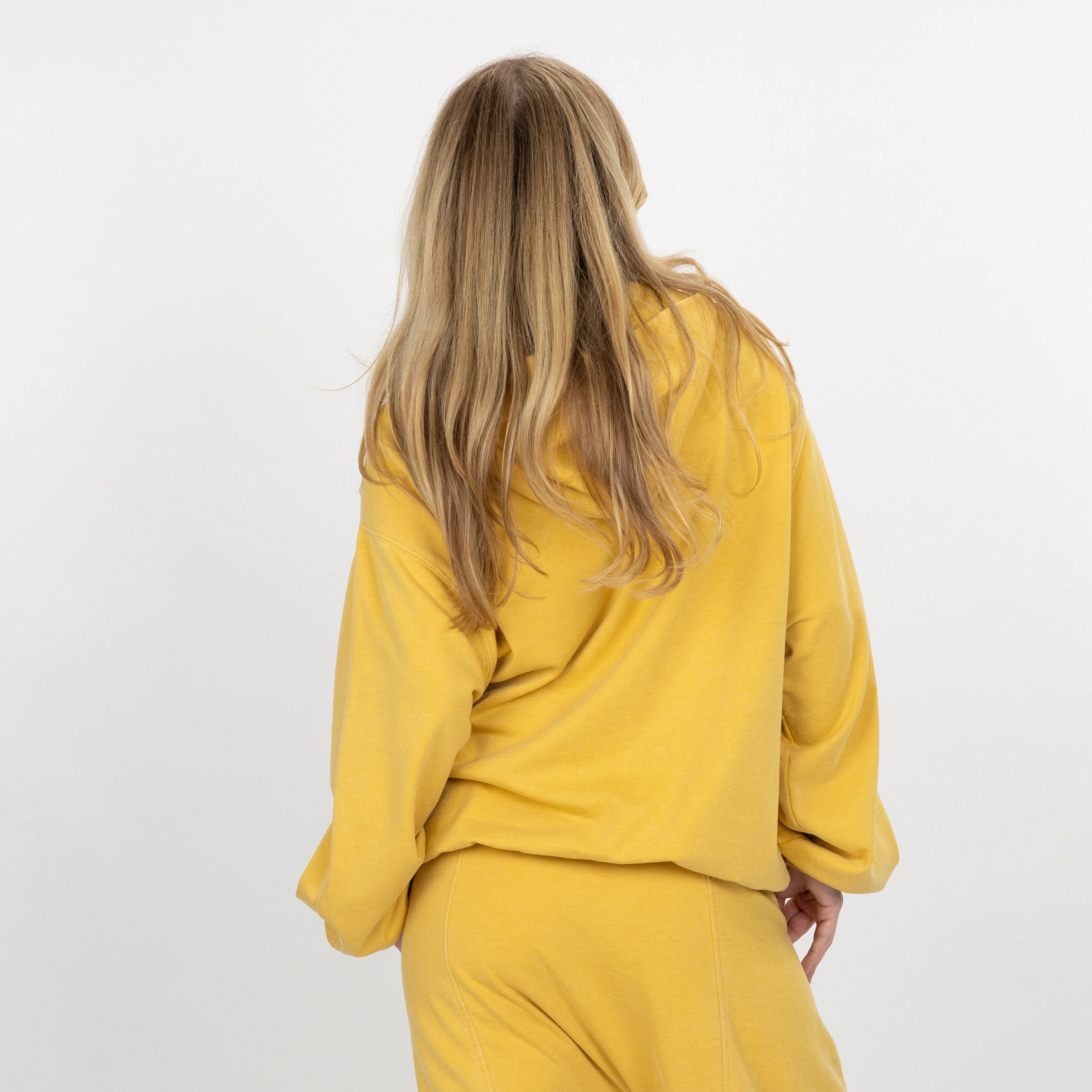 Womens Washed Oversized Hoodie - Misted Yellow