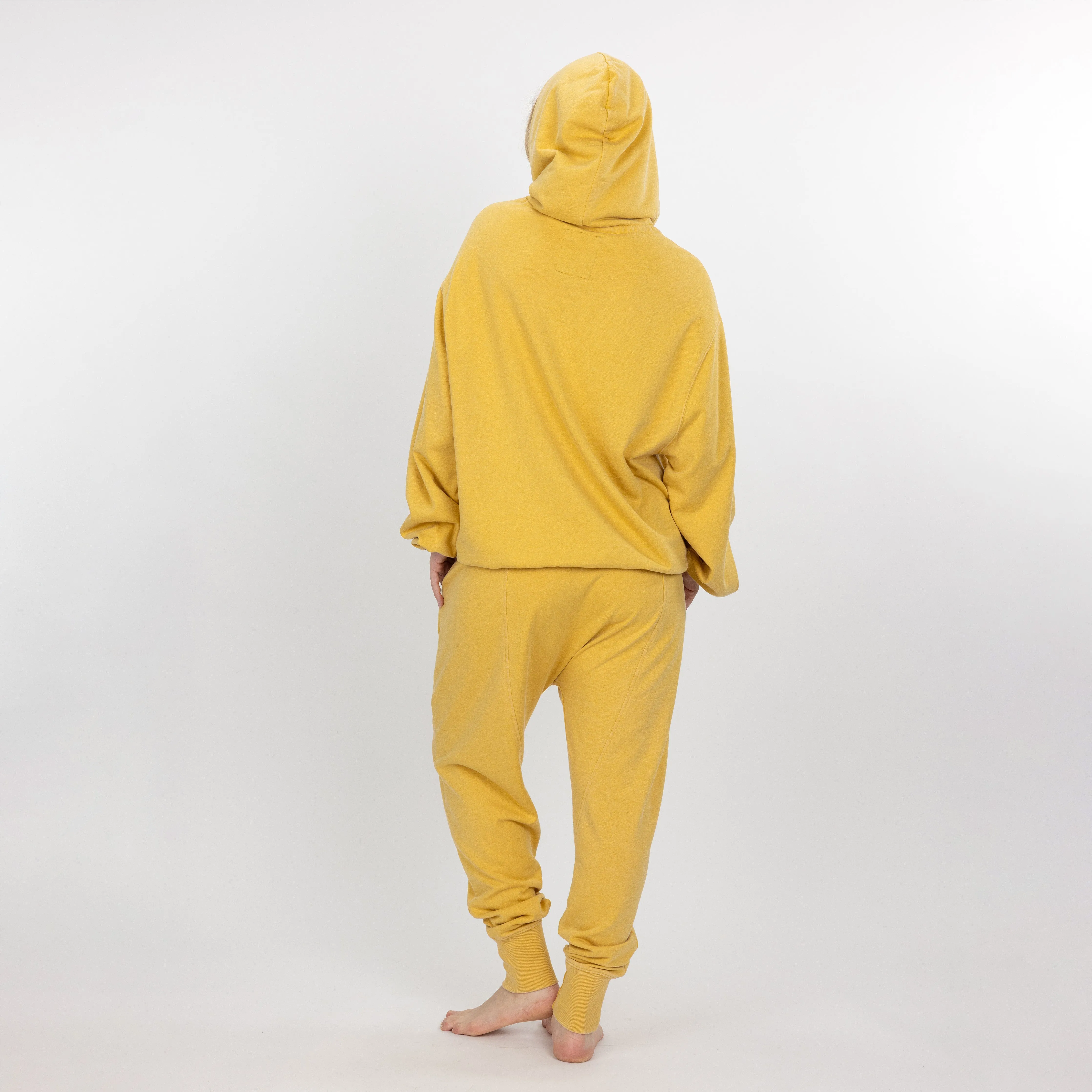 Womens Washed Oversized Hoodie - Misted Yellow