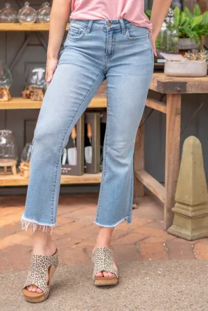 Wows Mid Rise Crop Hem Flare