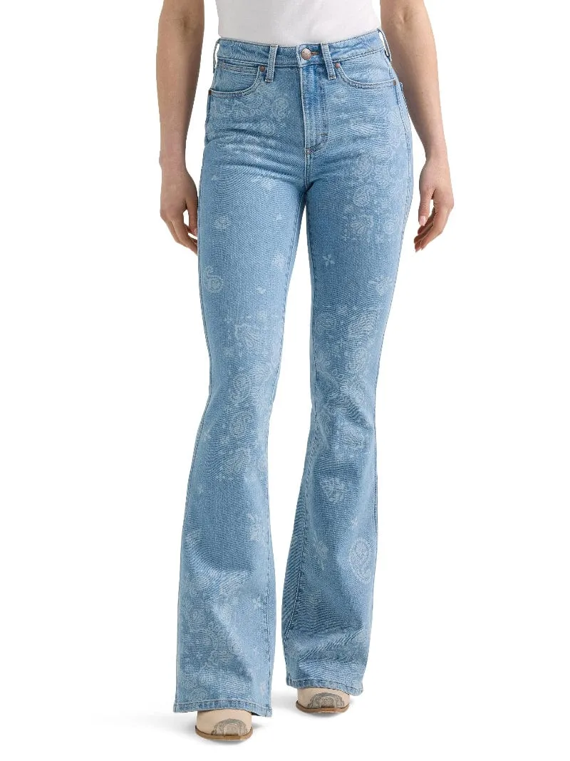 Wrangler Jeans Womens High Rise Flare