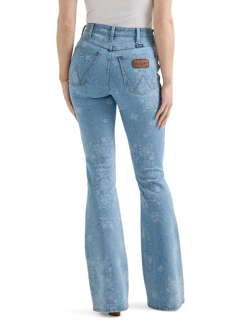 Wrangler Jeans Womens High Rise Flare