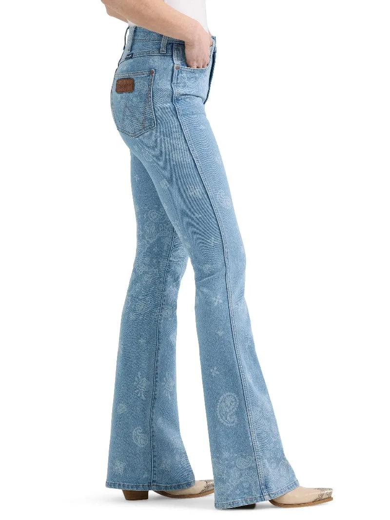 Wrangler Jeans Womens High Rise Flare