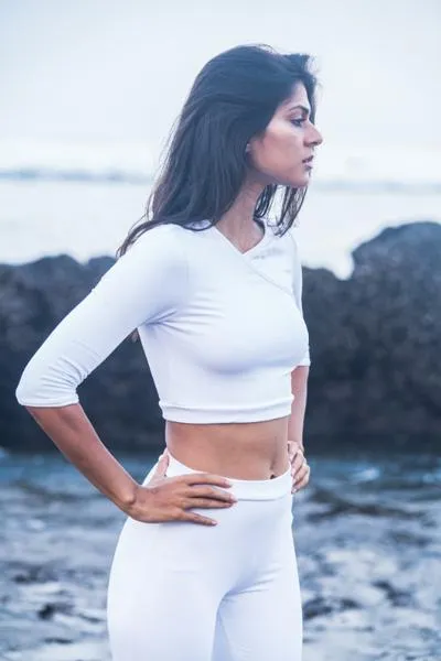 Yoga Crop Top & Capri Long Pants Set